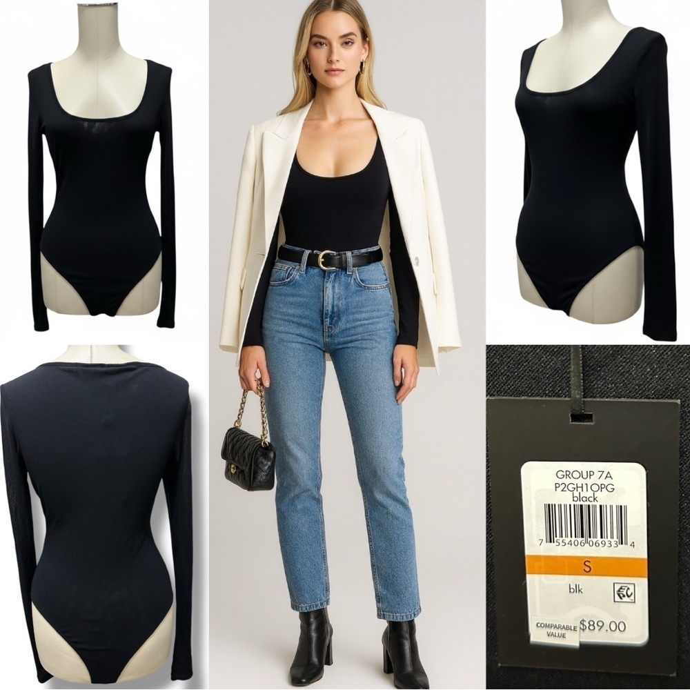 292 DKNY | NWT Women’s Black Long Sleeve Bodysuit (Size S)